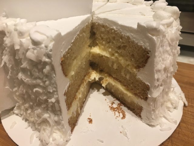 Plum Bakery, coconut layer cake