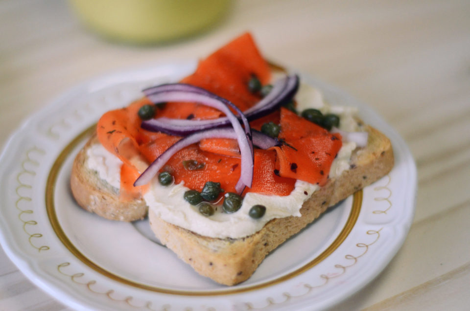 Carrot lox toast, Seed to Sprout Bakery, Jersey Bites