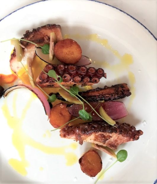 Pulpo a la Plancha octopus from Albarino